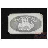 1 Troy Ounce Silver Bar - "Boston Tea Party".