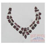 Fantastic Sterling Multiple Gem Set Necklace.