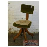 Vintage Oak Office Chair  From Beverly Hills Water