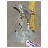 5.5" Heavy Art Glass Dolphin Figurine.