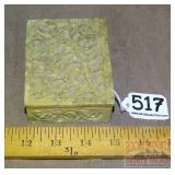 Vintage Floral Carved Soapstone Box.