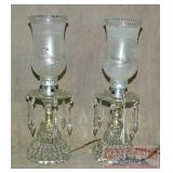 Pair of vintage Boudoir Lamps W/ Shades.