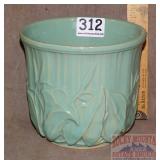 5.5' McCoy Planter W/ Leaf Decoration.