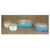 Vintage Pyrex "Garland" Refrigerator Dish Set.