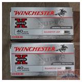 2 Boxes, 50 Win 40 S&W Silvertip JHP Cartridges.