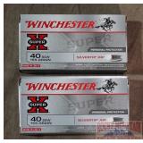 2 Boxes, 50 Win 40 S&W Silvertip JHP Cartridges.