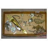 Assorted Vintage Brass, Glass & Other Hardware.