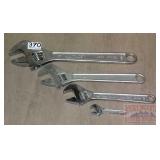 4 Adjustable Wrenches.