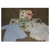 Vintage Baby Clothes, Patterns & Paper Doilies.