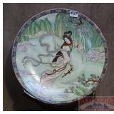 Massive Geisha Decorated Porcelain Charger.