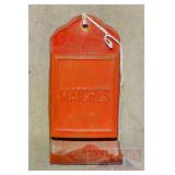 Cute Vintage Red Tin Match Safe.