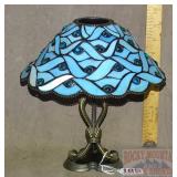 Beautiful Tiffany Style Stained Glass Candle Lamp.