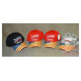 4 Cool Asst. Color Trump Caps W/ Flag Bill.