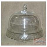 Glass Pedestal Cake Dish W/ Cover.