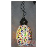 Fantastic Multi-Color Mosaic Hanging Pendant Lamp.