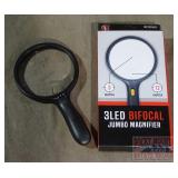 New 3 LED Lighted Bifocal Jumbo Magnifier.