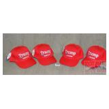 4 Red Trump 2020 Caps.