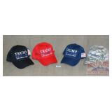 4 Assorted Color Trump 2020 Caps.