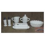 Westmoreland Milk Glass Serving Pieces.