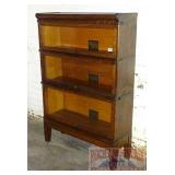 Globe-Wernicke Oak 3 Section Lawyer's Bookcase.