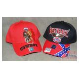 "Cowboy" & "Rebel" Baseball Caps, One Size.