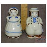 Vintage Large Shawnee Dutch Man & Woman S&P.