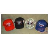 4 Assorted Color Mesh Back Trump 2020 Caps.