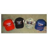 4 Assorted Color Mesh Back Trump 2020 Caps.