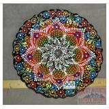 12" Porcelain Platter W/ Detailed Hand Painting.