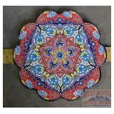 Hand Painted Porcelain 7' Trivet.