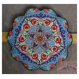 Hand Painted Porcelain 7' Trivet.