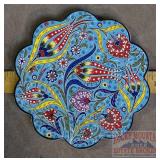 Hand Painted Porcelain 7' Trivet.