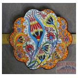 Hand Painted Porcelain 7' Trivet.