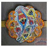 Hand Painted Porcelain 7" Trivet.