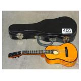 Cool Miniature Acoustic Guitar W/ Case.