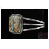 Beautiful Cuff W/ Royston Turquoise Center Stone.