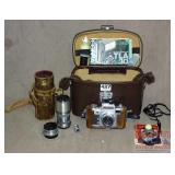 Contax Range Finder Camera W/ Case & Lenses.