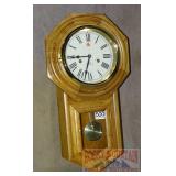 Nice New Oak 31 Day Chiming Wall Clock.