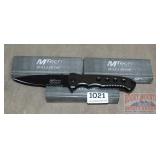 3 New M-Tech Grey Folding Knives.
