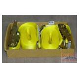 2 New 2'X27' Ratcheting Tie Downs W/ J-Hooks.