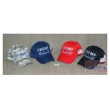 4 Assorted Color Trump 2020 Caps.