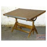 Vintage Large Adjustable Drafting Table