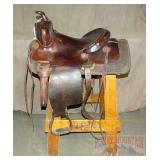 14.5' Western Saddle W/ Tooled Fenders.