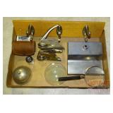 2 Stamps, Service Bell, Wall Hooks & Magnifiers.