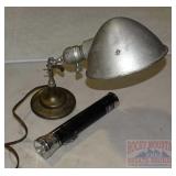 Vintage Desklight & Flashlight.