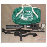 Holster, Sling, Forearm, Lock & Foster Lake Bag.