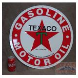 New Large 23" Texaco Embossed Tin Sign.