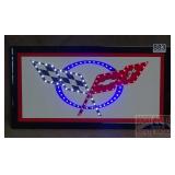 Cool 'Corvette' LED Lighted Sign.  10X19.