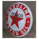 New Texano Round Convex Tin Sign.