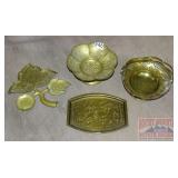 Fancy Etched Brass Trays, Basket & More.